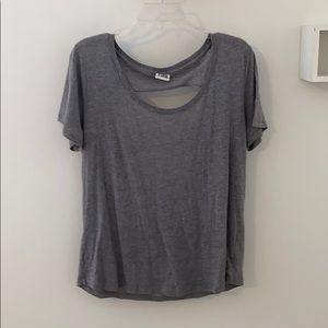 Pink- grey tee open back